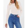 imageANRABESS Women Long Sleeve Tops Slim Fitted Business Casual Shirts Rib Textured TShirts 2025 Fall Outfits Dressy Work BlouseApricot