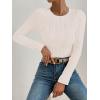 imageANRABESS Women Long Sleeve Tops Slim Fitted Business Casual Shirts Rib Textured TShirts 2025 Fall Outfits Dressy Work BlouseApricot
