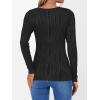 imageANRABESS Women Long Sleeve Tops Slim Fitted Business Casual Shirts Rib Textured TShirts 2025 Fall Outfits Dressy Work BlouseBlack
