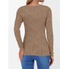 imageANRABESS Women Long Sleeve Tops Slim Fitted Business Casual Shirts Rib Textured TShirts 2025 Fall Outfits Dressy Work BlouseKhaki