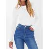 imageANRABESS Women Long Sleeve Tops Slim Fitted Business Casual Shirts Rib Textured TShirts 2025 Fall Outfits Dressy Work BlouseWhite