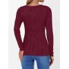 imageANRABESS Women Long Sleeve Tops Slim Fitted Business Casual Shirts Rib Textured TShirts 2025 Fall Outfits Dressy Work BlouseWine Red
