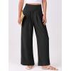 imageANRABESS Women Palazzo Pants Summer Flowy Wide Leg High Waist Lounge Trousers with Pockets 2025 Casual Beach Vacation OutfitsBlack