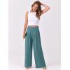 imageANRABESS Women Palazzo Pants Summer Flowy Wide Leg High Waist Lounge Trousers with Pockets 2025 Casual Beach Vacation OutfitsLake