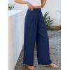 imageANRABESS Women Palazzo Pants Summer Flowy Wide Leg High Waist Lounge Trousers with Pockets 2025 Casual Beach Vacation OutfitsNavy Blue