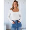 imageANRABESS Women Scoop Neck Bodysuits Long Sleeve Tops 2025 Fall Slim Fit Ribbed Knit Sexy Soft Basic Shirts Fashion OutfitsWhite