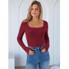 imageANRABESS Women Scoop Neck Bodysuits Long Sleeve Tops 2025 Fall Slim Fit Ribbed Knit Sexy Soft Basic Shirts Fashion OutfitsWine Red