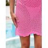 imageANRABESS Women Swimsuit Cover Ups Summer Sleeveless Beach Crochet Swimwear Bathing Suit Knit Swim Dress 2025 Vacation OutfitsRose