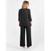 imageANRABESS Womens 2 Piece Outfits 34 Sleeve Loose Tops Wide leg Pants Lounge Pajama Set Casual Travel Loungewear ClothesBlack