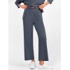 imageANRABESS Womens 2 Piece Outfits 34 Sleeve Loose Tops Wide leg Pants Lounge Pajama Set Casual Travel Loungewear ClothesDark Grey