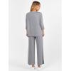 imageANRABESS Womens 2 Piece Outfits 34 Sleeve Loose Tops Wide leg Pants Lounge Pajama Set Casual Travel Loungewear ClothesGrey