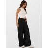 imageANRABESS Womens Baggy Jeans 2025 Fashion Mid Rise Tie Ankle Wide Leg Harem Palazzo Denim Pants with PocketsBlack Soild