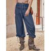 imageANRABESS Womens Baggy Jeans 2025 Fashion Mid Rise Tie Ankle Wide Leg Harem Palazzo Denim Pants with PocketsDark Blue