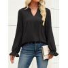 imageANRABESS Womens Dressy Casual Blouses V Neck Long Sleeve 2025 Fall Loose Fit Tunic Tops Pleated T Shirts Trendy OutfitsBlack
