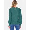 imageANRABESS Womens Eyelet Long Sleeve Tops Business Casual Blouses Crochet Lace Shirts 2025 Fall Fashion OutfitsGreen
