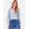 imageANRABESS Womens Eyelet Long Sleeve Tops Business Casual Blouses Crochet Lace Shirts 2025 Fall Fashion OutfitsLight Blue