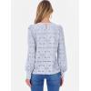 imageANRABESS Womens Eyelet Long Sleeve Tops Business Casual Blouses Crochet Lace Shirts 2025 Fall Fashion OutfitsLight Blue