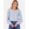 imageANRABESS Womens Eyelet Long Sleeve Tops Business Casual Blouses Crochet Lace Shirts 2025 Fall Fashion OutfitsLight Blue