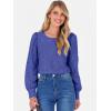 imageANRABESS Womens Eyelet Long Sleeve Tops Business Casual Blouses Crochet Lace Shirts 2025 Fall Fashion OutfitsNavy Blue