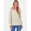 imageANRABESS Womens Eyelet Long Sleeve Tops Business Casual Blouses Crochet Lace Shirts 2025 Fall Fashion OutfitsParchment