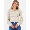 imageANRABESS Womens Eyelet Long Sleeve Tops Business Casual Blouses Crochet Lace Shirts 2025 Fall Fashion OutfitsParchment