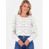 imageANRABESS Womens Eyelet Long Sleeve Tops Business Casual Blouses Crochet Lace Shirts 2025 Fall Fashion OutfitsWhite