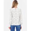 imageANRABESS Womens Eyelet Long Sleeve Tops Business Casual Blouses Crochet Lace Shirts 2025 Fall Fashion OutfitsWhite