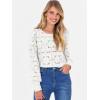 imageANRABESS Womens Eyelet Long Sleeve Tops Business Casual Blouses Crochet Lace Shirts 2025 Fall Fashion OutfitsWhite