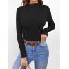 imageANRABESS Womens Long Sleeve Mock Neck Shirts Fitted Dressy Casual Blouse 2025 Fall Office Work Thermal TopsBlack