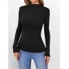 imageANRABESS Womens Long Sleeve Mock Neck Shirts Fitted Dressy Casual Blouse 2025 Fall Office Work Thermal TopsBlack