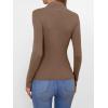 imageANRABESS Womens Long Sleeve Mock Neck Shirts Fitted Dressy Casual Blouse 2025 Fall Office Work Thermal TopsKhaki