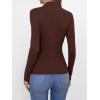 imageANRABESS Womens Long Sleeve Mock Neck Shirts Fitted Dressy Casual Blouse 2025 Fall Office Work Thermal TopsRed Brown