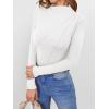 imageANRABESS Womens Long Sleeve Mock Neck Shirts Fitted Dressy Casual Blouse 2025 Fall Office Work Thermal TopsWhite
