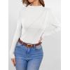 imageANRABESS Womens Long Sleeve Mock Neck Shirts Fitted Dressy Casual Blouse 2025 Fall Office Work Thermal TopsWhite
