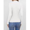 imageANRABESS Womens Long Sleeve Mock Neck Shirts Fitted Dressy Casual Blouse 2025 Fall Office Work Thermal TopsWhite
