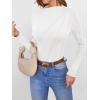 imageANRABESS Womens Long Sleeve Mock Neck Shirts Fitted Dressy Casual Blouse 2025 Fall Office Work Thermal TopsWhite
