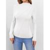 imageANRABESS Womens Long Sleeve Mock Neck Shirts Fitted Dressy Casual Blouse 2025 Fall Office Work Thermal TopsWhite