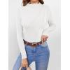 imageANRABESS Womens Long Sleeve Mock Neck Shirts Fitted Dressy Casual Blouse 2025 Fall Office Work Thermal TopsWhite