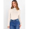 imageANRABESS Womens Long Sleeve Mock Neck Tops Slim Fitted Basic Layer Office Work Shirts 2025 Fall Outfits Y2K ClothesBeige
