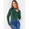 imageANRABESS Womens Long Sleeve Mock Neck Tops Slim Fitted Basic Layer Office Work Shirts 2025 Fall Outfits Y2K ClothesForest