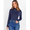 imageANRABESS Womens Long Sleeve Mock Neck Tops Slim Fitted Basic Layer Office Work Shirts 2025 Fall Outfits Y2K ClothesNavy Blue