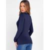 imageANRABESS Womens Long Sleeve Mock Neck Tops Slim Fitted Basic Layer Office Work Shirts 2025 Fall Outfits Y2K ClothesNavy Blue