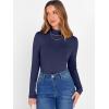 imageANRABESS Womens Long Sleeve Mock Neck Tops Slim Fitted Basic Layer Office Work Shirts 2025 Fall Outfits Y2K ClothesNavy Blue