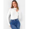 imageANRABESS Womens Long Sleeve Mock Neck Tops Slim Fitted Basic Layer Office Work Shirts 2025 Fall Outfits Y2K ClothesWhite
