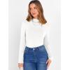 imageANRABESS Womens Long Sleeve Mock Neck Tops Slim Fitted Basic Layer Office Work Shirts 2025 Fall Outfits Y2K ClothesWhite