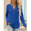 imageANRABESS Womens Long Sleeve Shirts 2025 Fall Henley Business Casual Tops Cute TShirts Work Blouses Outfits Vacation ClothesBoyal Blue