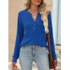 imageANRABESS Womens Long Sleeve Shirts 2025 Fall Henley Business Casual Tops Cute TShirts Work Blouses Outfits Vacation ClothesBoyal Blue