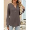 imageANRABESS Womens Long Sleeve Shirts 2025 Fall Henley Business Casual Tops Cute TShirts Work Blouses Outfits Vacation ClothesBrown