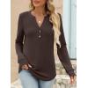 imageANRABESS Womens Long Sleeve Shirts 2025 Fall Henley Business Casual Tops Cute TShirts Work Blouses Outfits Vacation ClothesCoffee