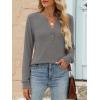 imageANRABESS Womens Long Sleeve Shirts 2025 Fall Henley Business Casual Tops Cute TShirts Work Blouses Outfits Vacation ClothesLight Taupe